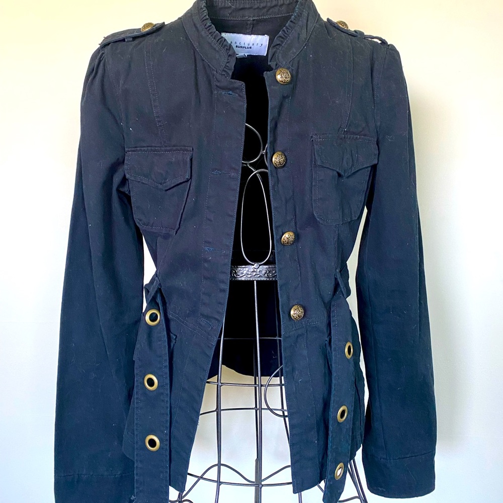 Sanctuary Surplus Black Lightweight Jacket